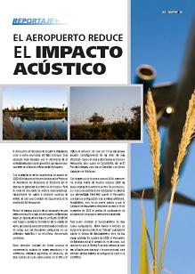 Reportatge publicat al Butlletí informatiu de l'aeroport del Prat sobre la reducció de l'impacte acústic (Estiu de 2008)
